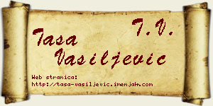 Tasa Vasiljević vizit kartica